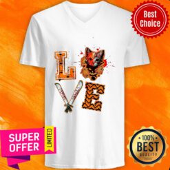 Awesome Love Halloween Jason Voorhees Cat V-neck