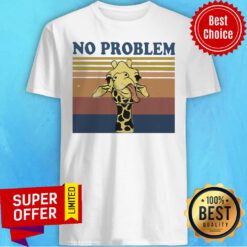 Awesome No Problem Funny Giraffe Vintage Retro Shirt