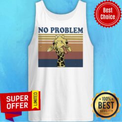 Awesome No Problem Funny Giraffe Vintage Retro Tank Top