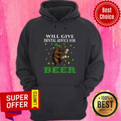 Awesome St. Patrick’s Bear Will Give Dental Advice For Beer Hoodie