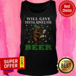 Awesome St. Patrick’s Bear Will Give Dental Advice For Beer Tank Top