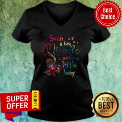 Awesome Such A Big Miracle In Such A Little Boy V-neck