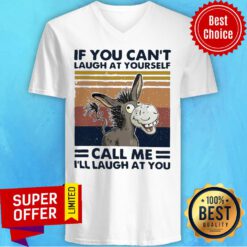 Cow If You Can’t Laugh At Yourself Call Me I’ll Laugh At You Vintage V-neck