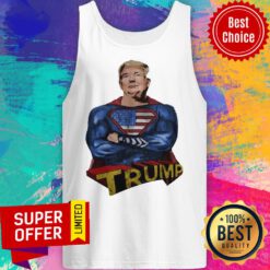 Funny American Superhero Trump Tank Top