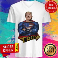 Funny American Superhero Trump V-neck