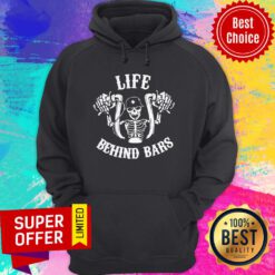 Funny Biker Life Behind Bars Hoodie