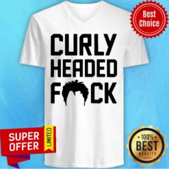 Funny Curly Headed Fuck V-neck