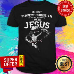 Funny I’m Not Perfect Christian I’m The One That Knows I Need Jesus Shirt