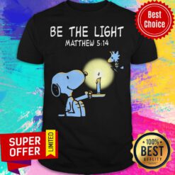 Funny Snoopy and Woodstock Be The Light Matthew 514 Shirt