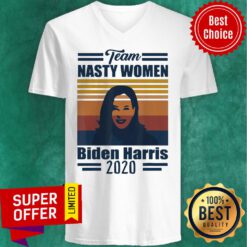 Funny Team Nasty Women Biden Harris 2020 Vintage V-neck