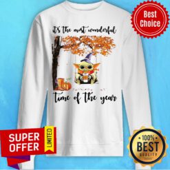Halloween Autumn Baby Yoda It’s The Most Wonderful Time Of The Year Sweatshirt