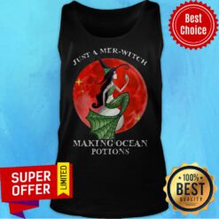 Mermaid Just A Mer Witch Making Ocean Potions Halloween Tank Top