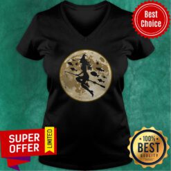 Nice Fishing On The Moon Halloween Gift V-neck