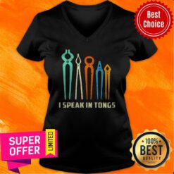 Nice I Speak In Tongs Vintage V-neck