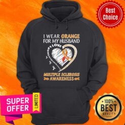 Nice I Wear Orange For My Husband Multiple Sclerosis Awareness Hoodie