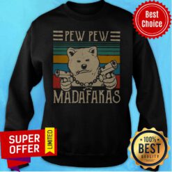 Nice Pew Pew Madafakas Vintage Akita Inu Pew Sweatshirt