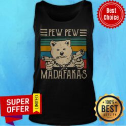 Nice Pew Pew Madafakas Vintage Akita Inu Pew Tank Top