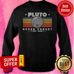 Nice Science Pluto Never Forget 1930 2005 Vintage Retro Sweatshirt