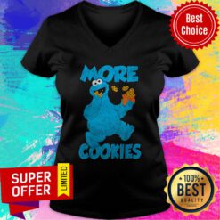 Nice Sesame Street Cookie Monster More Cookies V-neck