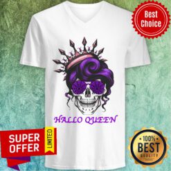 Nice Sugar Skull Hallo Queen V-neck