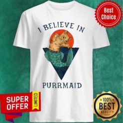Official Cat I Believe In Purrmaid Sunset Shirt