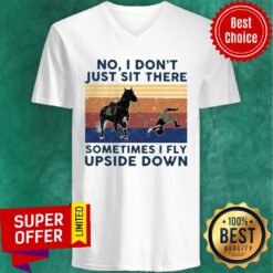 Official Equestrian No I Don’t Just Sit There Horse Baseball Vintage V-neck