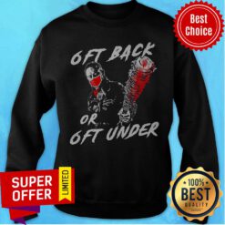 Official Negan Mask 6ft Back Or 6ft Under Sweatshirt