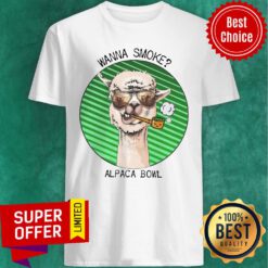 Official Wanna Smoke Alpaca Bowl Weed Lama Shirt