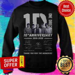 One Direction 10th Anniversary 2010 2020 Thank You For The Memories Signatures Sweatshirt