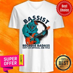 Playing Guitar Bassist Because Badass Isn’t And Official Job Title Sweater V-neck