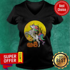 Premium Halloween Unicorn Vintage V-neck