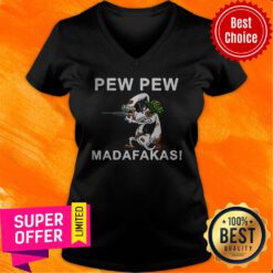 Premium Pew Pew Madafakas Pew Funny Dogs Lover V-neck
