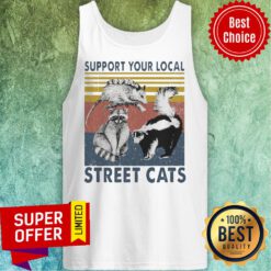 Premium Racoon Support Your Local Street Cats Vintage Tank Top
