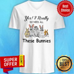 Premium Yes I Really Do Need All These Bunnie V-neck