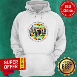Teal Sunflower Leopard Stripe Mama Tee Protector Friend Teacher Forgiver Chauffeur Maid Counselor Loving Hoodie