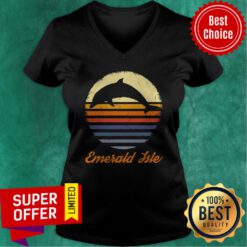 Top Emerald Isle North Carolina NC Dolphin V-neck