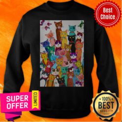 Top Multi Cat And Kitten Sweatshirt