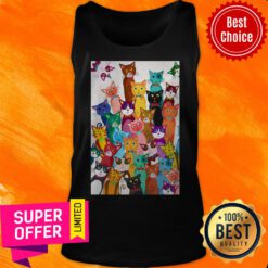 Top Multi Cat And Kitten Tank Top
