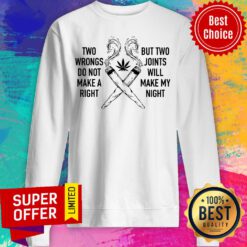 Two Wrongs Don’t Make A Right But Two Joints Will Make My Night Cannabis Sweatshirt