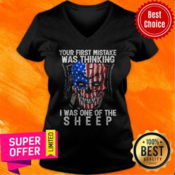 American Skull Your First Mistake Was Thinking I Was One Of The Shepp V-neck