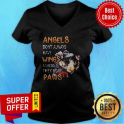 Angels Don’t Always Have Wings Sometimes They Have Paws V-neck