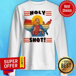 Awesome Basketball Jesus Holy Shot Vintage Sweatshirt