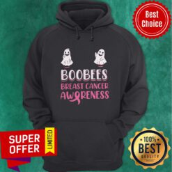Awesome Boo Bees Breast Cancer Awareness Hoodie