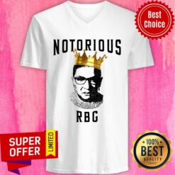 Awesome Ruth Bader Ginsburg Notorious RBG Crown V-neck