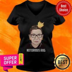 Awesome Ruth Bader Ginsburg Notorious RBG Rip V-neck