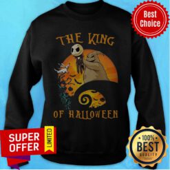 Awesome The Raptor King Skellington Halloween Sweatshirt