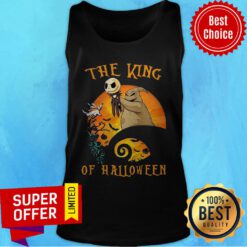 Awesome The Raptor King Skellington Halloween Tank Top