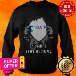 Blood Inside Telstra Covid 19 2020 I Can’t Stay At Home Sweatshirt