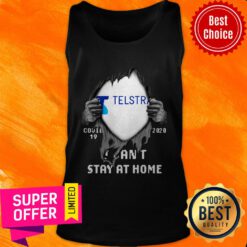 Blood Inside Telstra Covid 19 2020 I Can’t Stay At Home Tank Top