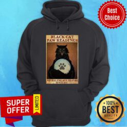 Funny Black Cat Paw Reading Revealing All 9 Lives Since 1692 Hoodie